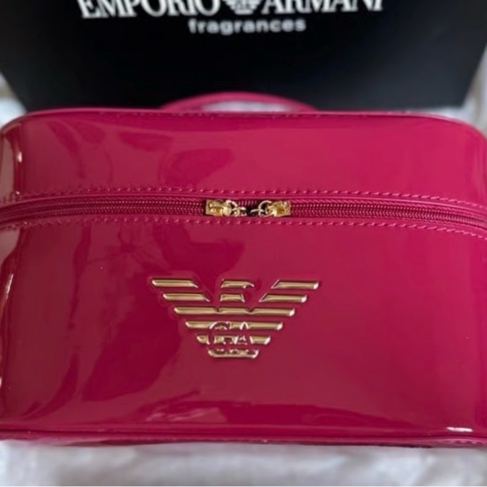 Emporio Armani Fuchsia Patent Vanity Case and mascara full size - Picture 8 of 9